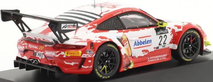 IXO 1:43 Scale Porsche 911 GT3 R #22 24h Spa 2020 Frikade Racing Bergmeister/Makowiecki/Olsen