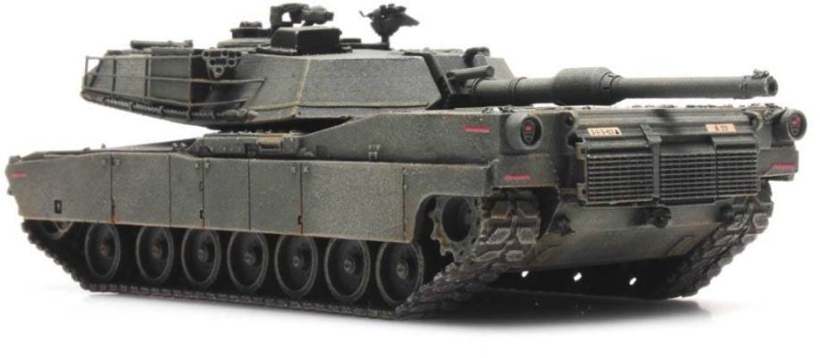 Artitec H0 Scale US M1 Abrams Green Train Load 1:87 Ready-Made, Painted