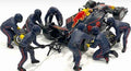 American Diorama 1:43 Scale F1 Pit Crew Figures Set #2 Team Blue- Purple (x7)