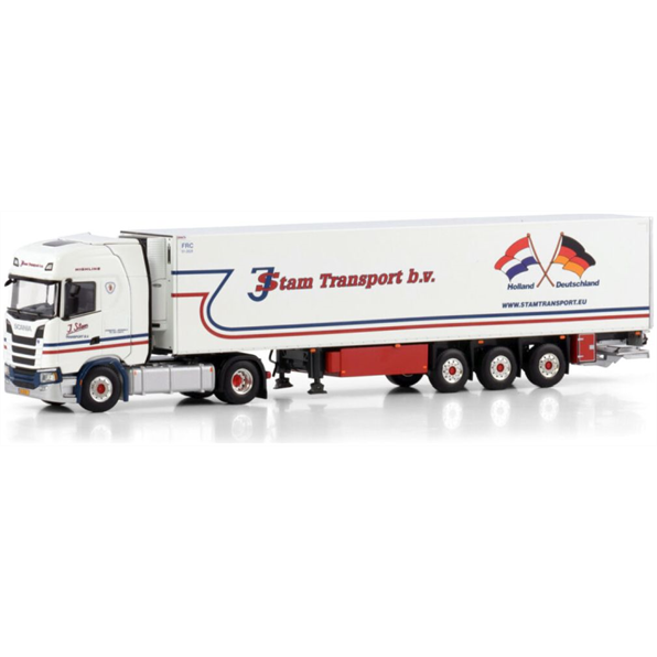 WSi 1:50 Scale Scania S Highline CS20H 4x2 Reefer Trailer 3 Axle J. Stam