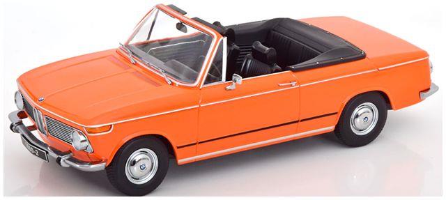 Kk Scale 1:18 Scale BMW 1600-2 Cabrio 1968 Orange w/Removable Softtop