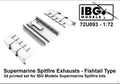 IBG 72U093 1/72 Scale Supermarine Spitfire Exhausts & Fishtail Type & 3d Printed Set