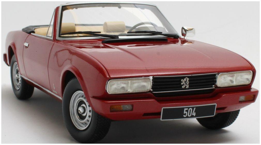 Cult 1:18 Scale Peugeot 504 Cabriolet 1983 Red Metallic