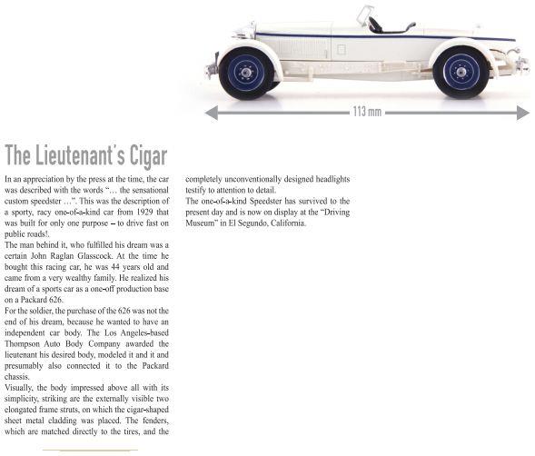 Autocult 1:43 Scale Packard 6th Series Thomspson Special White