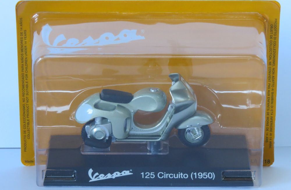 Atlas Editions 1:18 Scale Vespa 125 CIRCUITO 1950 Vespa Collection in 1:18
