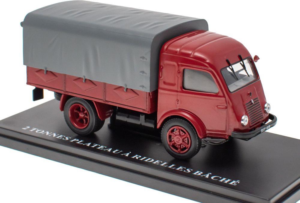 Atlas Editions 1:43 Scale Renault 2 Tonnes Plateau A Ridelles Bache 1947 Renault Commercial Collection-Blister