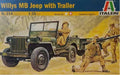 Italeri 314 1/35 Scale  Willys MB Jeep with Trailer and Marines HELL IN THE PACIFIC