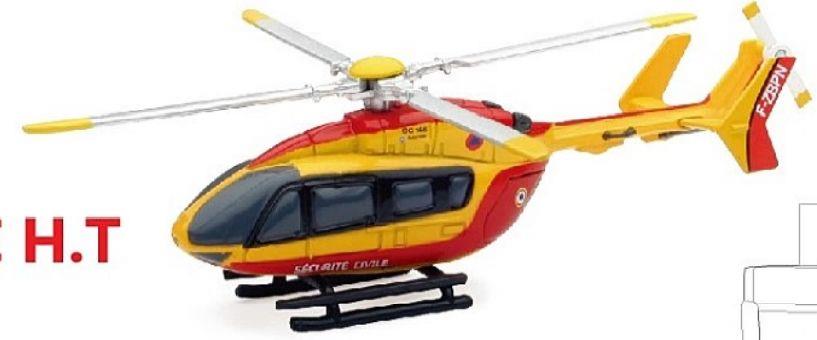 New-Ray 1:100 Scale Airbus EC145 Securite Civile Red/Yellow