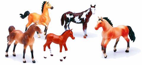 New-Ray 1:32 Scale Horse Assortment 1 (x5)