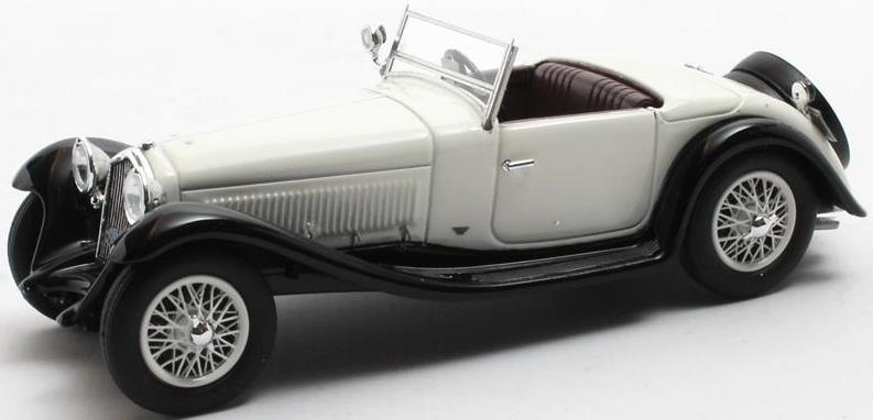 Matrix 1:43rd Scale Alfa Romeo 6C 1750SV Figoni Open White Black 1932
