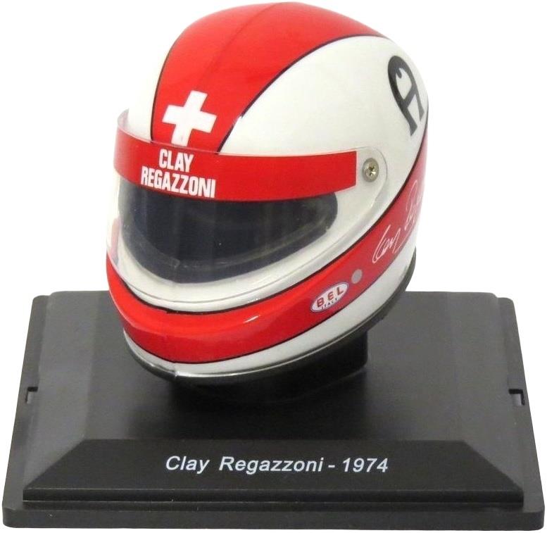 Atlas Editions 1:5th Scale Clay Regazzoni - 1974 Ferrari F1 Helmet Collection