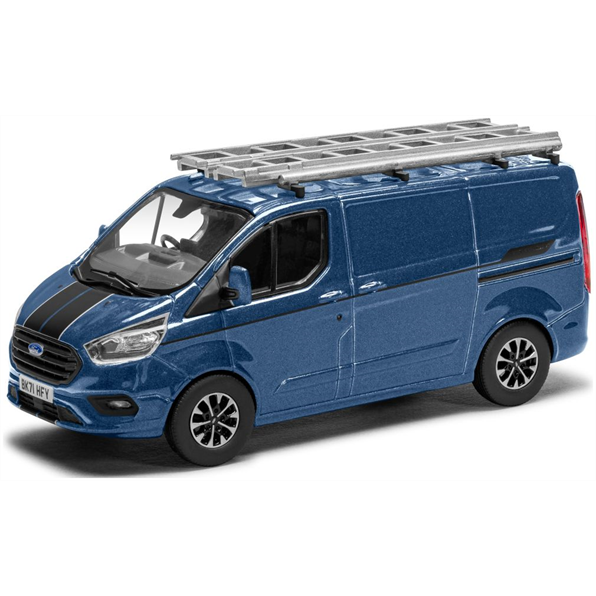 Corgi 1:43 Scale Ford Transit Custom Sport, Chrome Blue