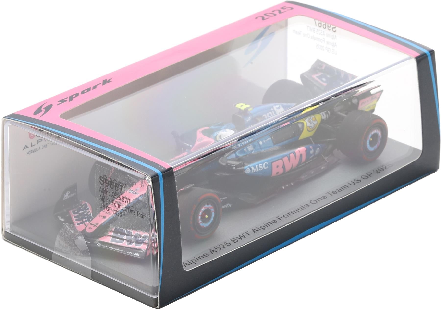 Spark 1:43rd Scale Alpine A525 #43 BWT Alpine F1 US GP 2025 Franco Colapinto