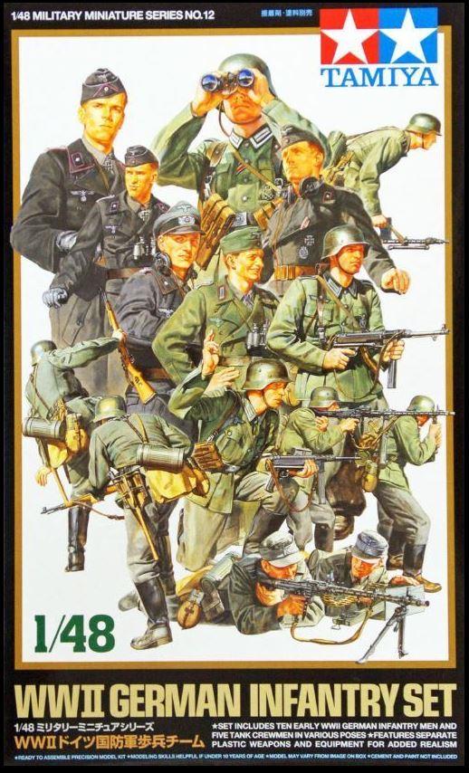 Tamiya 1/48 Scale Kit WWII German Infantry Army Set 32512