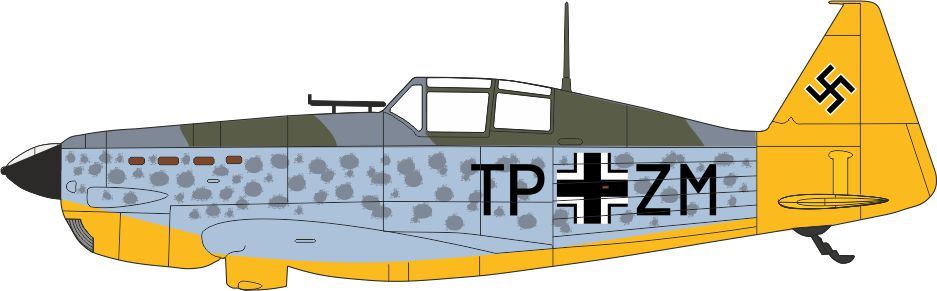 Oxford Diecast 1:72 Scale Morane Saulnier 406 KG200 OssunTarbes France 1943