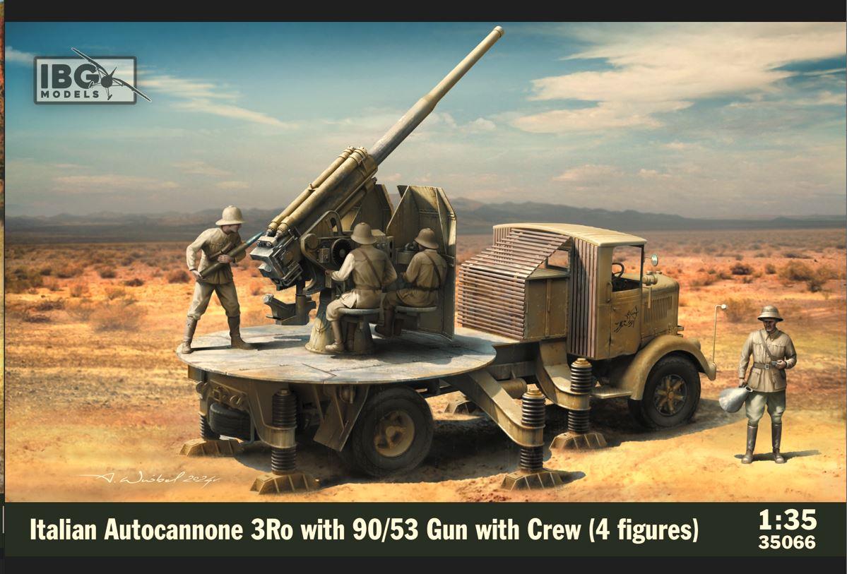 IBG 35066 1/35 Scale ITALIAN AUTOCANNONE 3R0 WITH 90/53 GUN AND 4 CREW