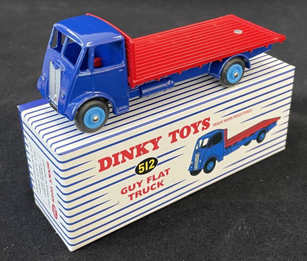 Atlas Editions   Guy Vixen Flat truck - Blue (512) Atlas reproduced 'Dinky'