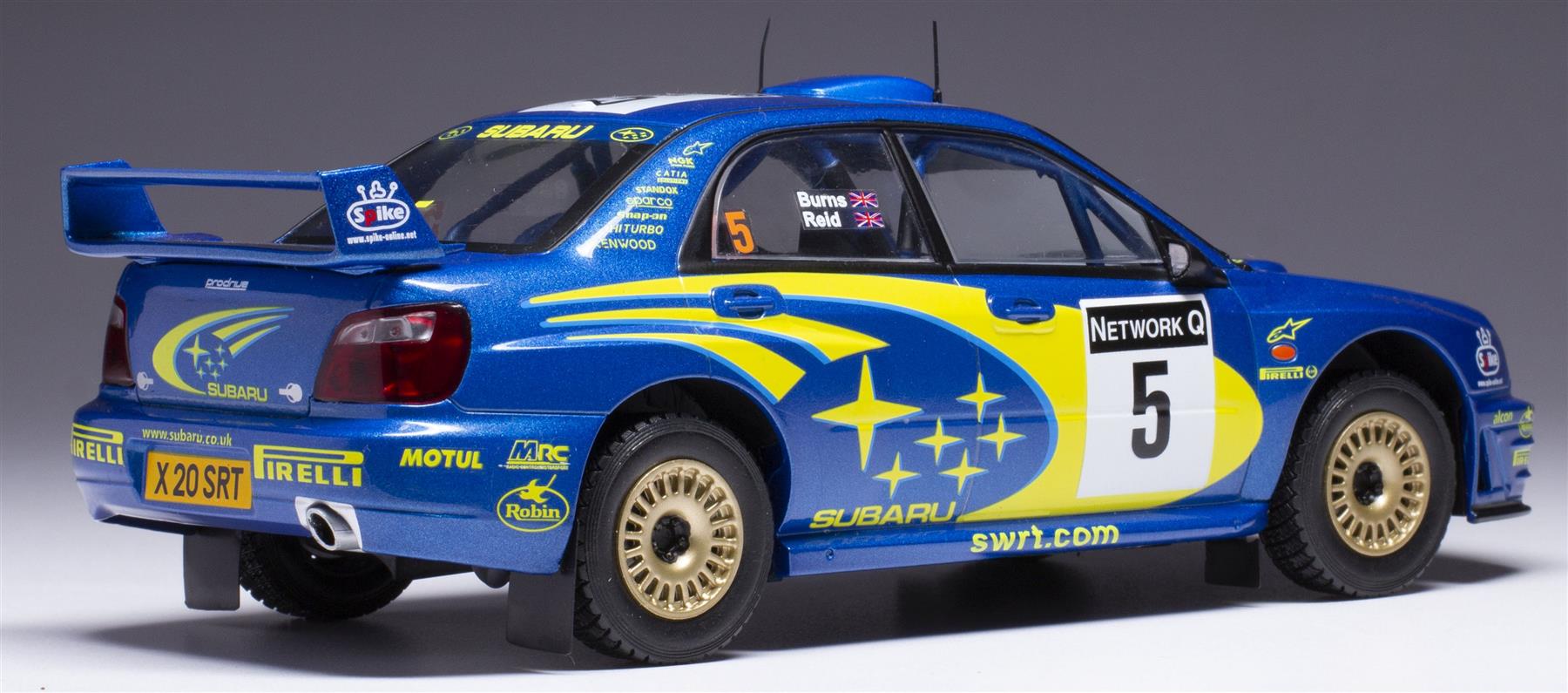 IXO 1:24 Scale Subaru Impreza S7 #5 WRC Rally of Great Britain 2001 R.Burns/R.Reid