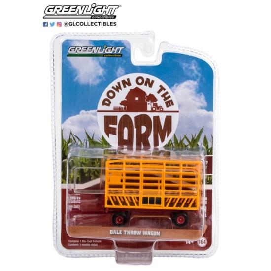 Greenlight 1:64 Scale Bale Throw Wagon Yellow/Red