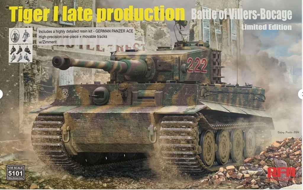 Rye Field 5101 1/35 Scale Tiger 1 Late Production Battle of Villers-Bocage Limited Edition.  End of QTR 1