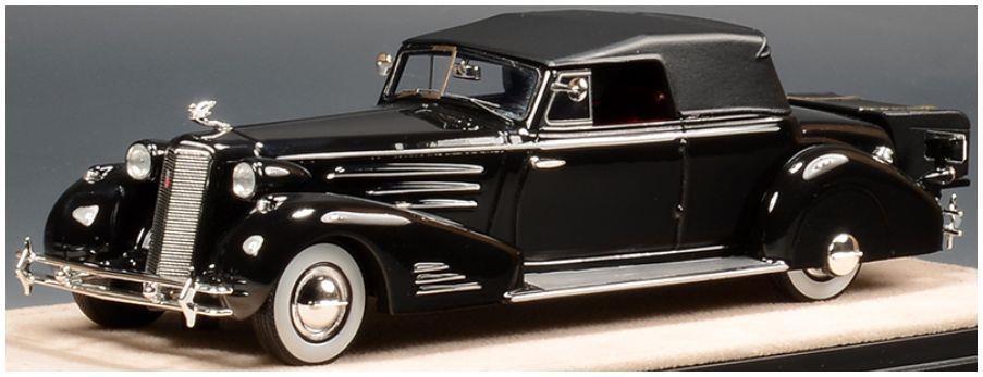 GLM 1:43 Scale Cadillac 452D V16 Victoria Black Convertible Coupe Closed Roof 1934