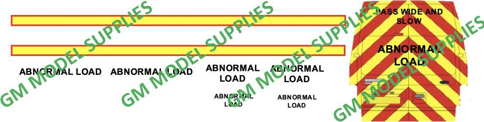 GM Model Supplies 1:76 Scale Transit LWB Decal Conversion Kit 'Abnormal Load Livery'