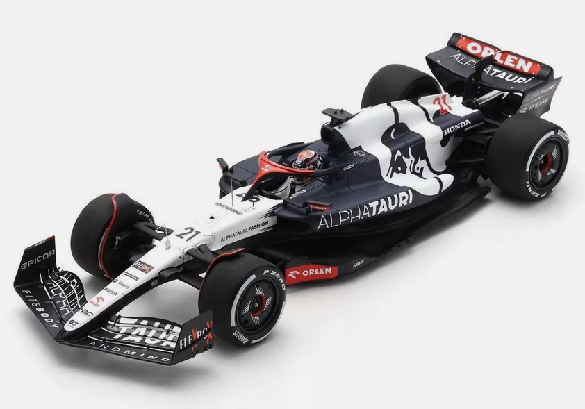 Spark 1:18 Scale AlphaTauri AT04 #21 Scuderia AlphaTauri Nyck de Vries Bahrain GP 2023