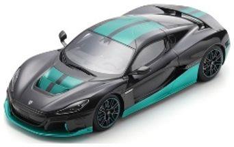 Schuco 1:18 Scale Rimac Nevera Time Attack 2023 Black/Blue