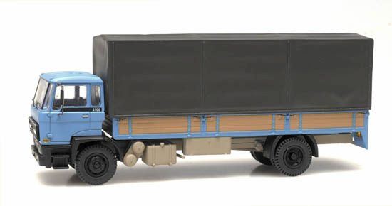 Artitec H0 Scale DAF Tiltcab B Open Bed Truck With Canvas Blue 1:87 Ready-Made, Painted