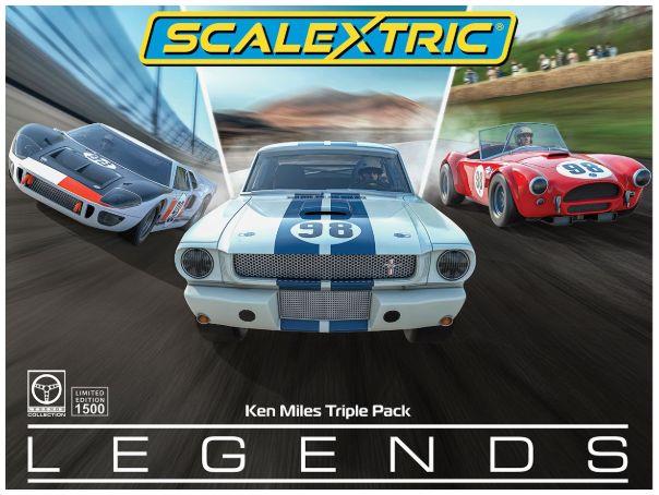 Scalextric 1:32nd Scale Ken Miles Triple Pack in Clear Box