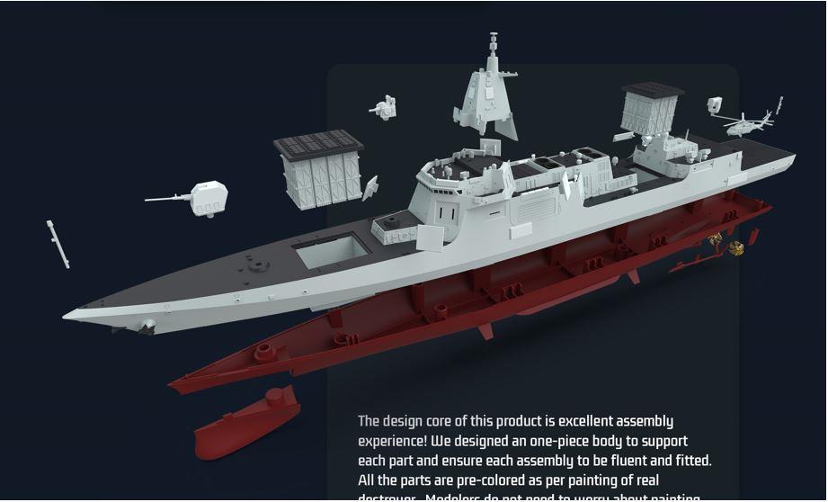 MAGIC FACTORY 1004 1/35 Scale PLA Type 055 Destroyer (8-in-1)  AUG 2023