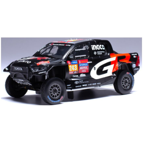 IXO 1:43 Scale Toyota GR DKR Hilux Evo T1U 2024 #243 Rally Dakar G.D.Botterill/B.Cummings
