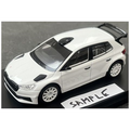 Abrex 1:43 Scale Skoda Fabia IV RS Rally2 2022 White Asphalt Wheels