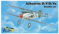 Valom 1/144 Scale ALBATROS D.V/D.Va Double Set. 14406 Plastic, resin, etch WWI.