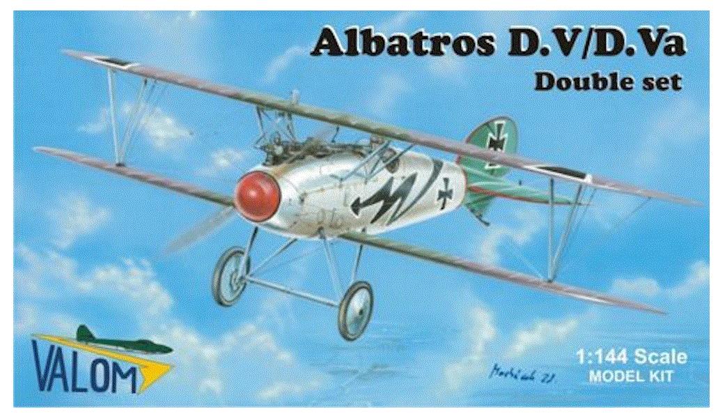 Valom 1/144 Scale ALBATROS D.V/D.Va Double Set. 14406 Plastic, resin, etch WWI.