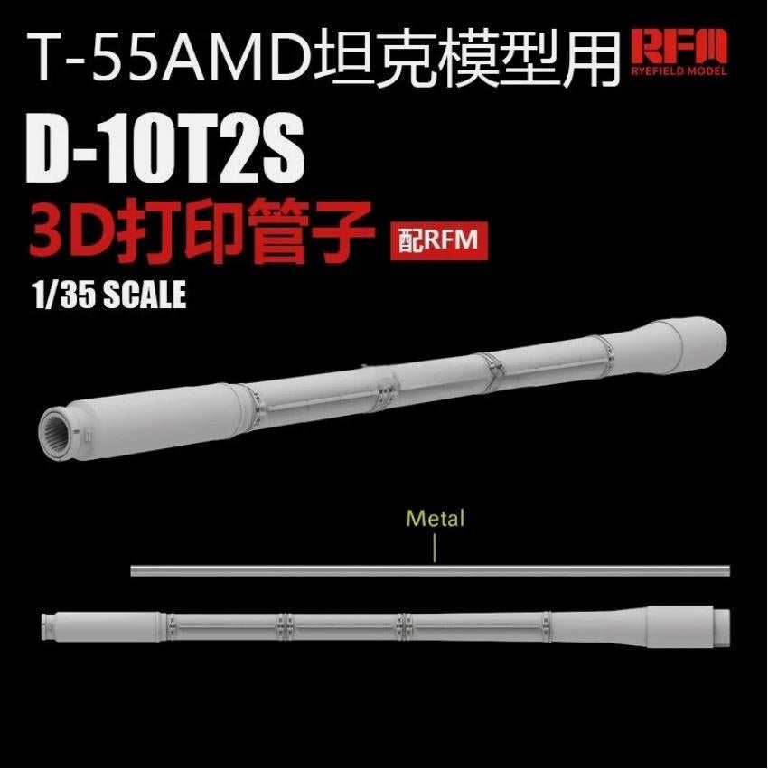 RYE FIELD 2102 1/35 Scale D-10T2S for T-55AMD For RFM 3D Print Gun Barrel