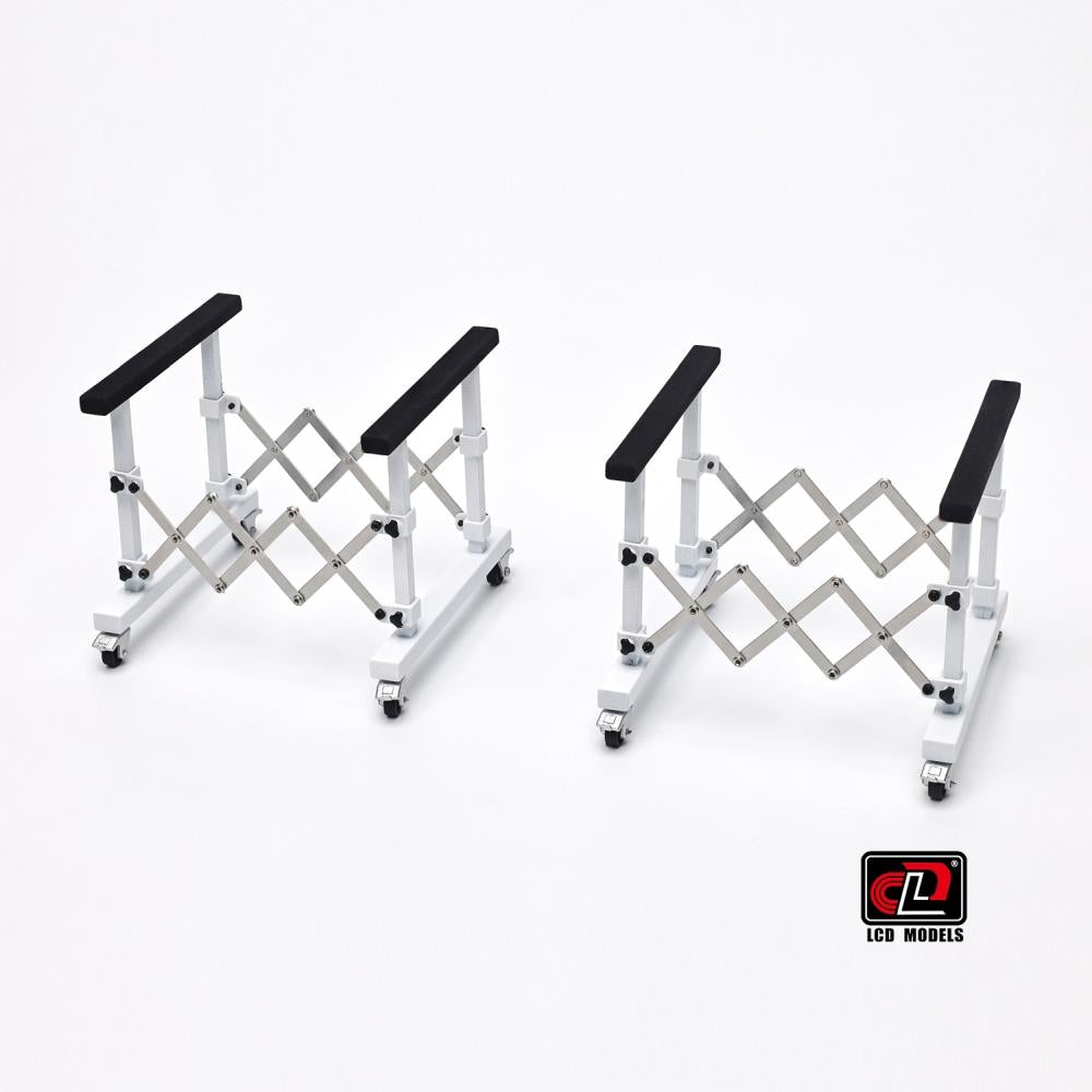 LCD  1:18th Scale Hood Holder Semi-Gloss White (x2)