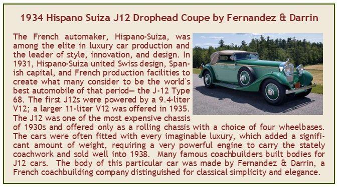 Esval 1:43 Scale Hispano Suiza J12 Drophead Coupe Green Two-Tone by Fernandez & Darrin Closed 1934
