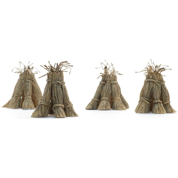 Artitec 1:87 Scale Wheatsheaves (4x) Ready-Made, Painted
