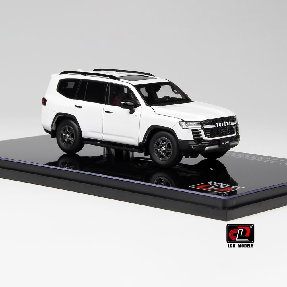 LCD Model 1:43 Scale Toyota LC300-GR Sport White