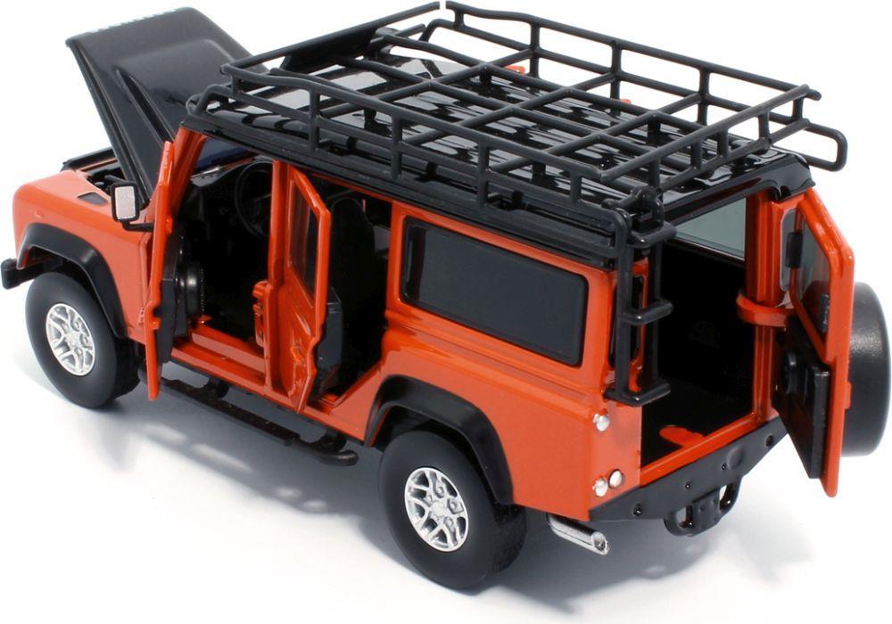 Tayumo 1:32 Scale Land Rover Defender 110 - Tangiers Orange Lights and Sound & Pull Back