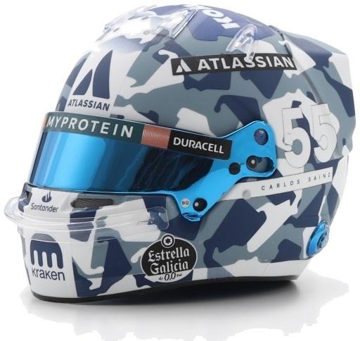 Spark 1:5 Scale Williams Racing Carlos Sainz British GP 2025 Helmet