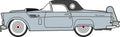Oxford Diecast 1:87 Scale Ford Thunderbird 1956 Thunderbird Grey Metallic/Raven Black