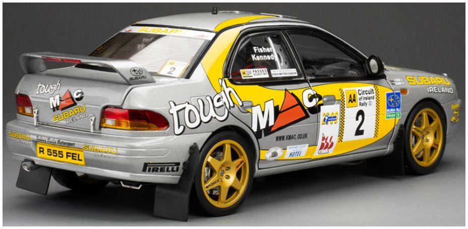 Sunstar 1:18 Scale Subaru Impreza 555 #2 B.Fisher/R.Kennedy Winner AA Circuit of Ireland 1999 (999pcs)