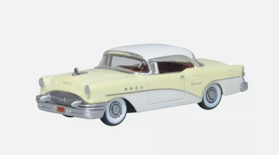 Oxford Diecast 87BC55008 1/87 Scale 1955 Buick Century Condor Yellow/Dover White