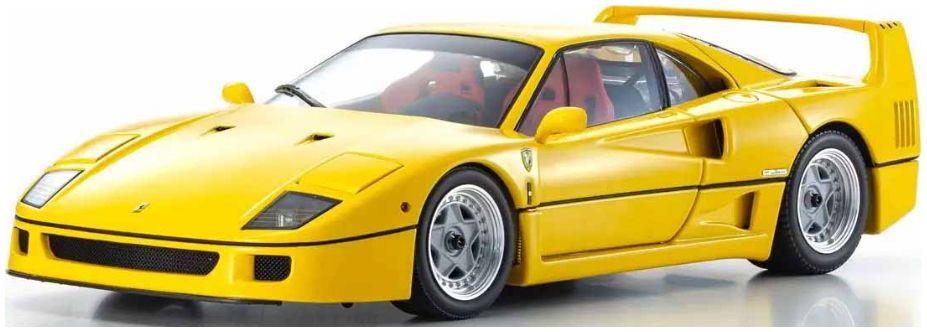 Kyosho  1:18th Scale Ferrari F40 Yellow 1987