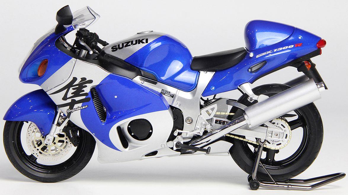 LCD Model 1:12 Scale Suzuki GSX1300R Hayabusa 2001 Blue