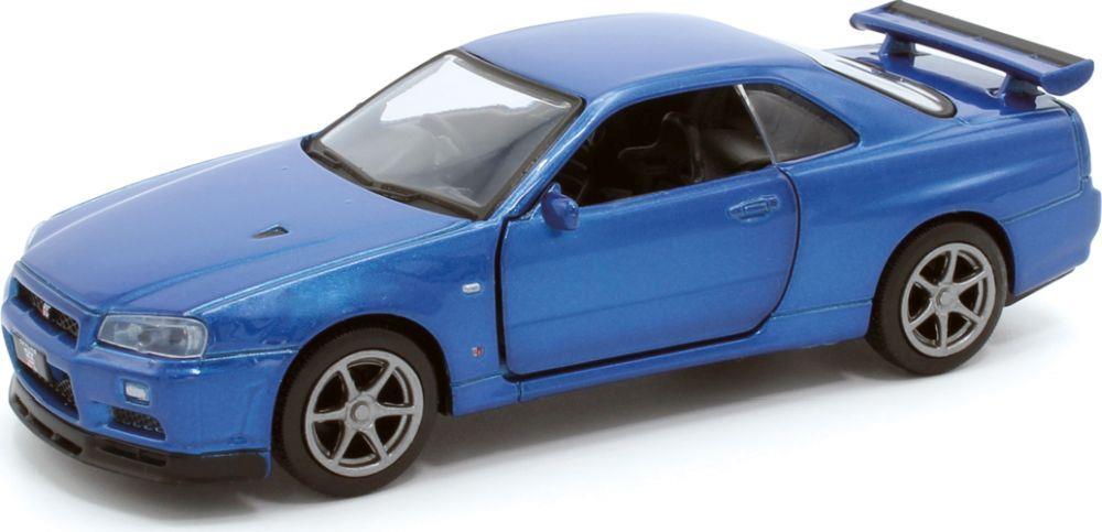 Tayumo 1:36 Scale Nissan GT-R34 V-Spec II - Blue Pull Back