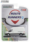 Greenlight 1:64 Scale 2015 Ford Transit LWB High Roof Oxford White Route Runners Series 1