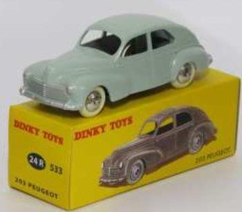 Atlas Editions  Scale Peugeot 203 (verde chiaro) (24R 533) Atlas reproduced 'Dinky'